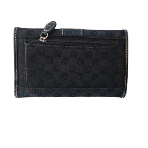 Black Trifold Monogram Wallet - Picture 4 of 7